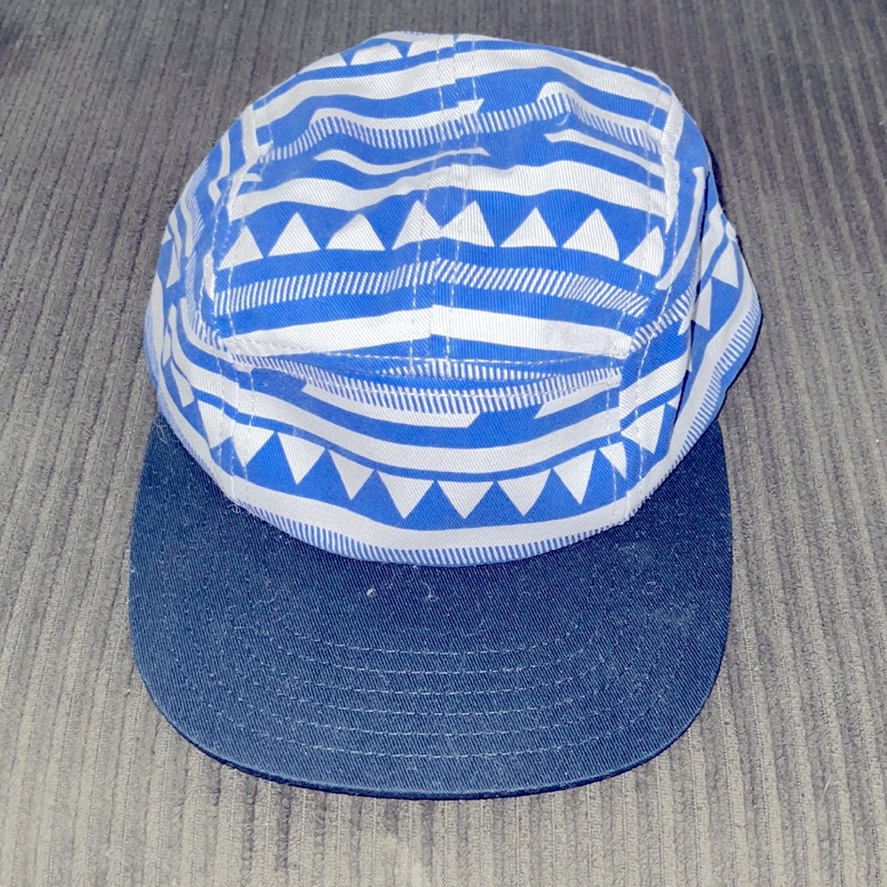 Aldo blue and grey geometric strap back hat